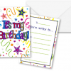 Happy Birthday Multi-Coloured Invites