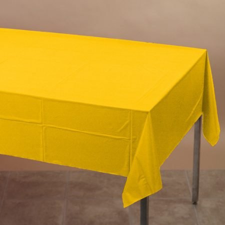 Yellow Plastic Tablecover Rectangle