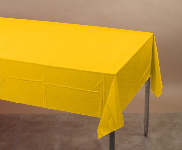 Yellow Plastic Tablecover Rectangle