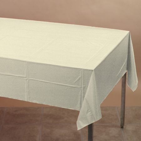 Ivory Plastic Tablecover Rectangle