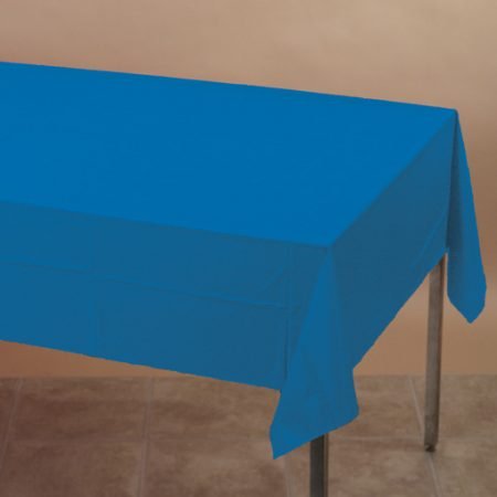 Blue Plastic Tablecover Rectangle