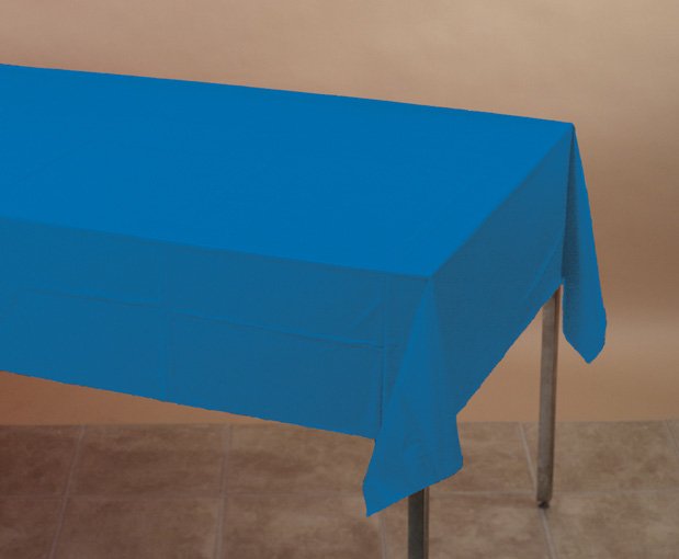 Blue Plastic Tablecover Rectangle