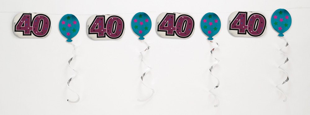 Happy 40th Birthday Foil Garland