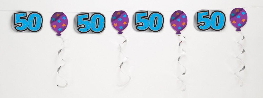 Happy 50th Birthday Foil Garland