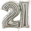 21st Silver Jointed Shape Balloon