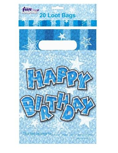 Happy Birthday Blue Party Bags