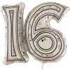 16th Silver Jointed Shape Balloon