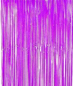 Shimmer Foil Door Curtain Purple