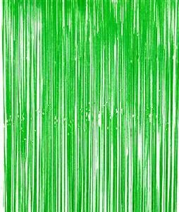 Shimmer Foil Door Curtain Green