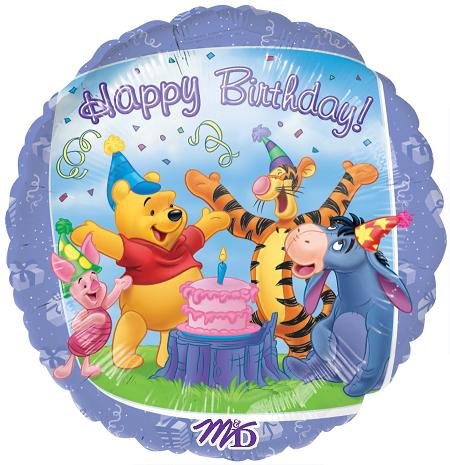Winnie The Pooh Group Birthday Foil Balloon