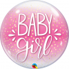 Single Bubble Baby Girl Confetti Dots