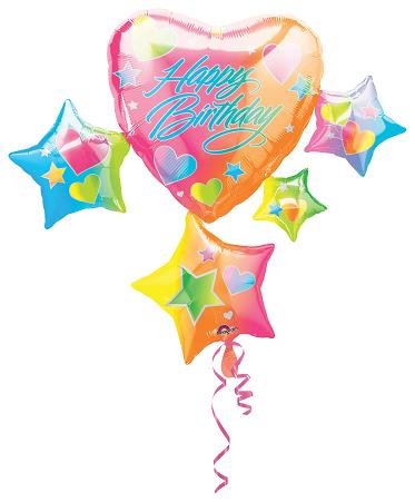 Sparkle Hearts Birthday Cluster