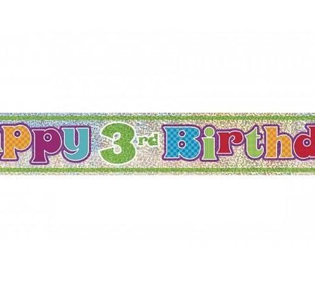 Happy 3rd Birthday Banner