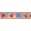 Happy 4th Birthday Banner