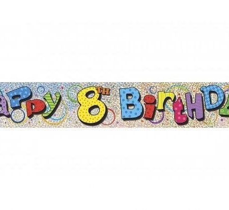 Happy 8th Birthday Banner