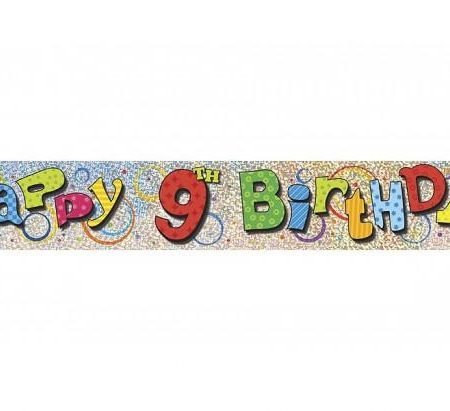 Happy 9th Birthday Banner