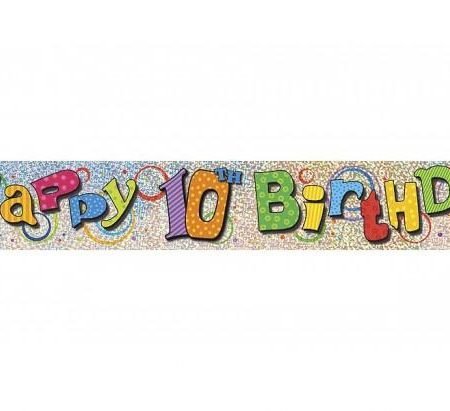 Happy 10th Birthday Banner