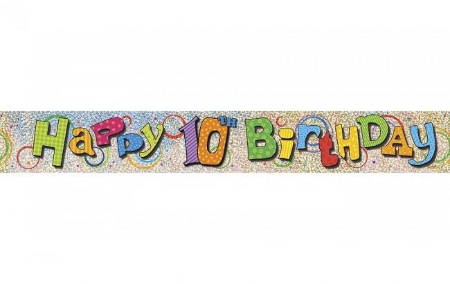 Happy 10th Birthday Banner