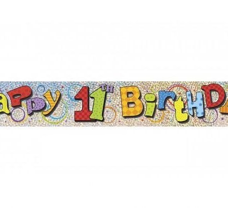 Happy 11th Birthday Banner