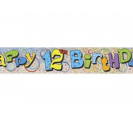 Happy 12th Birthday Banner