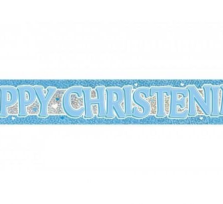 Christening Boy Banner