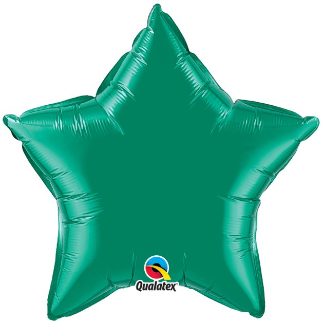 Emerald Green Plain Star Foil Balloon