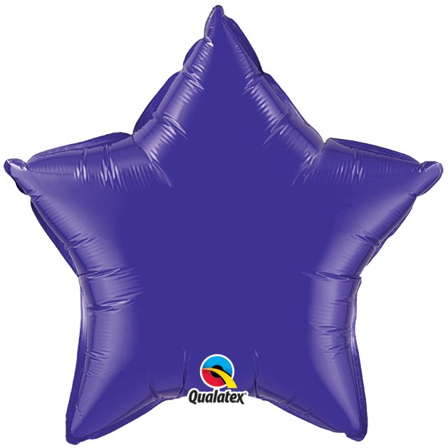 Purple Plain Star Foil Balloon