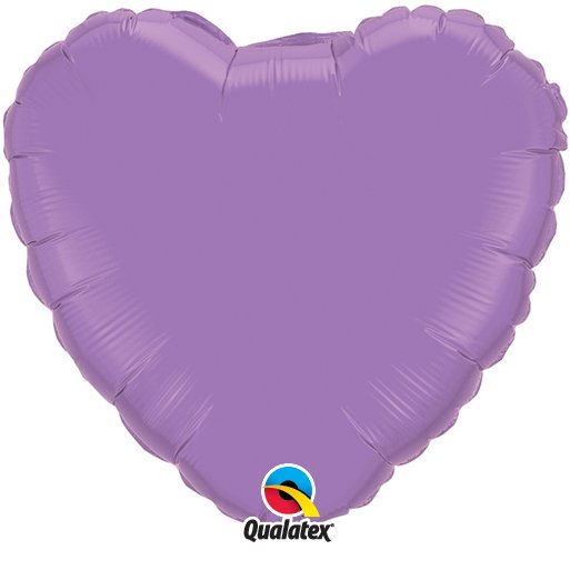 Lavender Plain Heart Foil Balloon