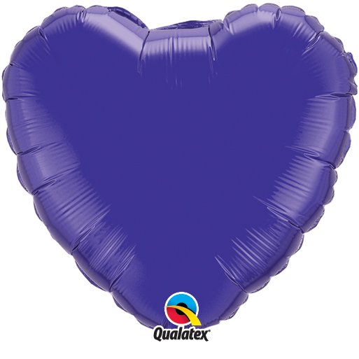 Purple Plain Heart Foil Balloon
