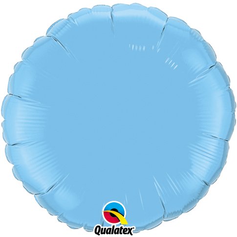 Light Blue Plain Round Foil Balloon