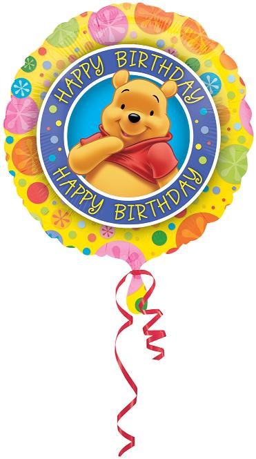 PoohBday Foil Balloon