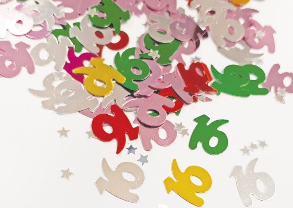 Happy 16th Birthday Multi-Coloured Confetti