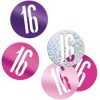 Happy 16th Birthday Glitz Pink Confetti