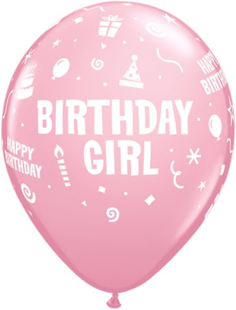 Birthday Girl Latex Balloons