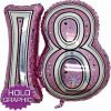 18th Pink Jointed Shape Balloon