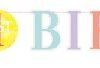Happy 1st Birthday Pink Dots Jointed Banner
