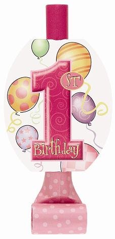 Happy 1st Birthday Balloons Pink Blowouts
