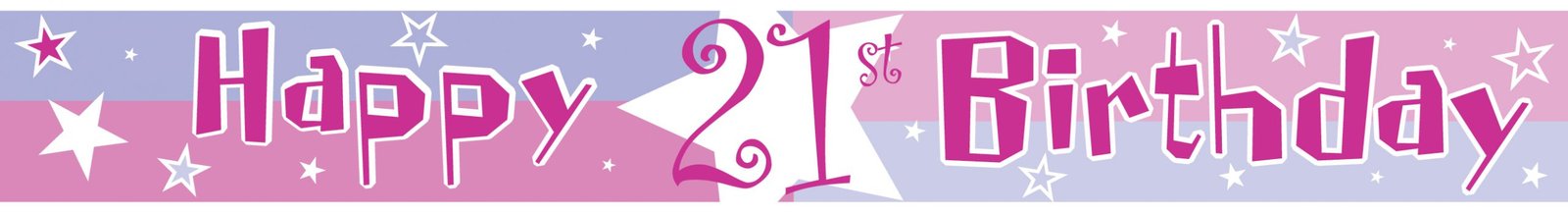 Happy 21st Birthday (Pink Shimmer)