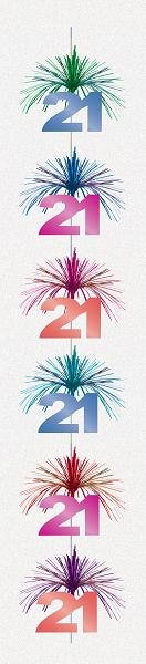 Happy 21st Birthday Cascade Column Muti-Coloured