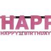 Happy 21st Birthday Letter Banner Pink Celebration