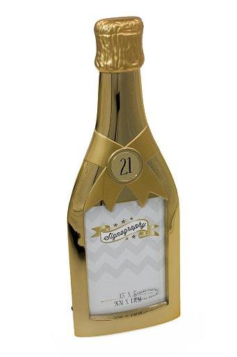 Happy 21st Birthday Champagne Bottle Photo Frame