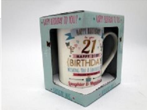 Happy 21st Birthday Ladies Mug