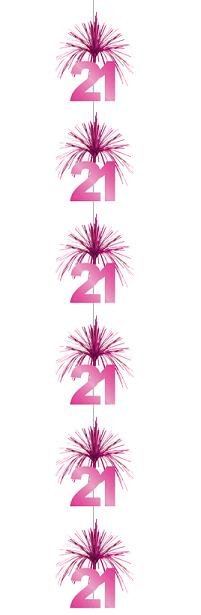 Happy 21st Birthday Cascade Column Pink