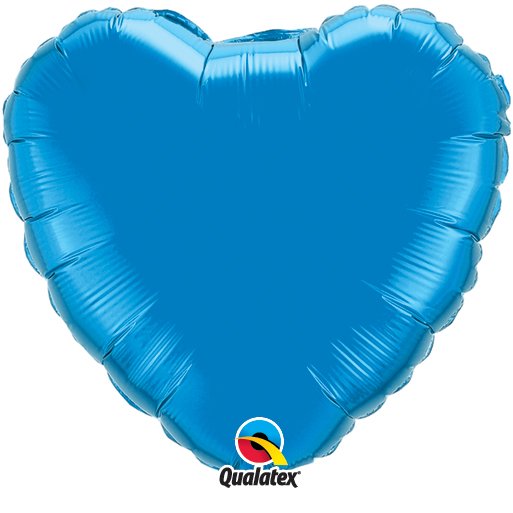 Royal Blue Plain Heart Foil Balloon