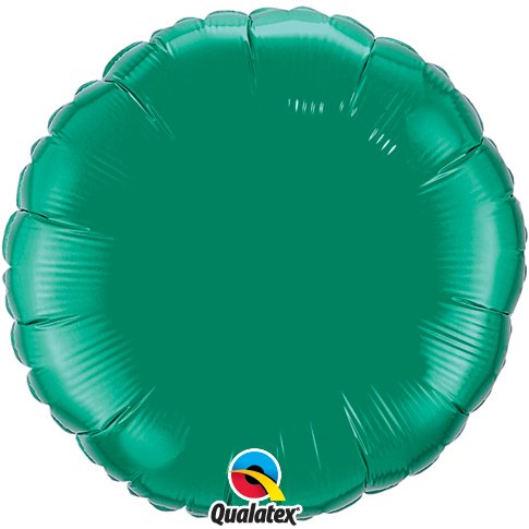 Emerald Green Plain Round Foil Balloon