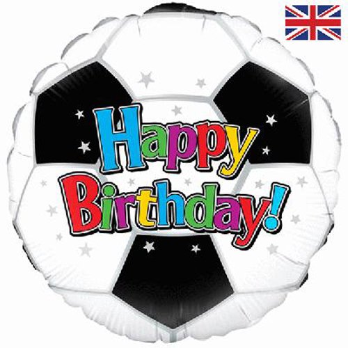 Happy Birthday Football Foil Balloon
