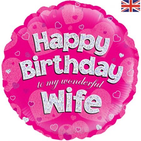 Happy Birthday Wife Foil Balloon