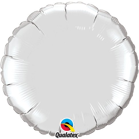 Silver Plain Round Foil Balloon