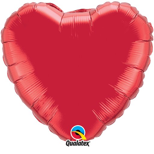 Red Plain Heart Foil Balloon