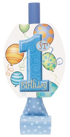 Happy 1st Birthday Balloons Blue Blowouts